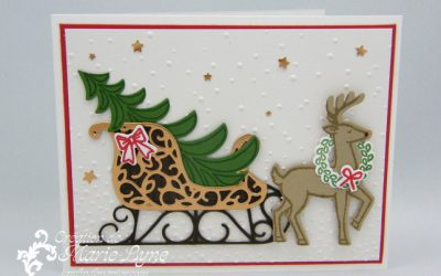 Traîneau de Noël avec Stampin&rsquo;UP!