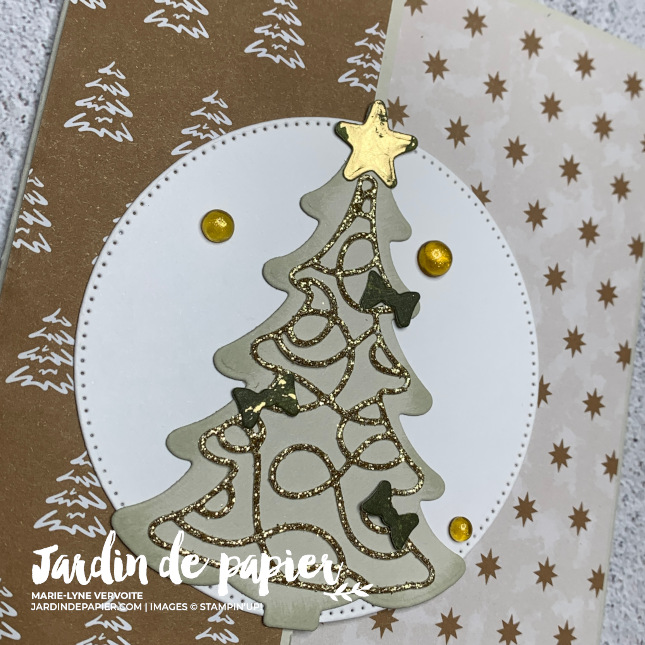 Carte de Noël avec pochette carte-cadeau – Sapins décoratifs