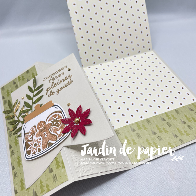 carte zigzag avec pochette cadeau