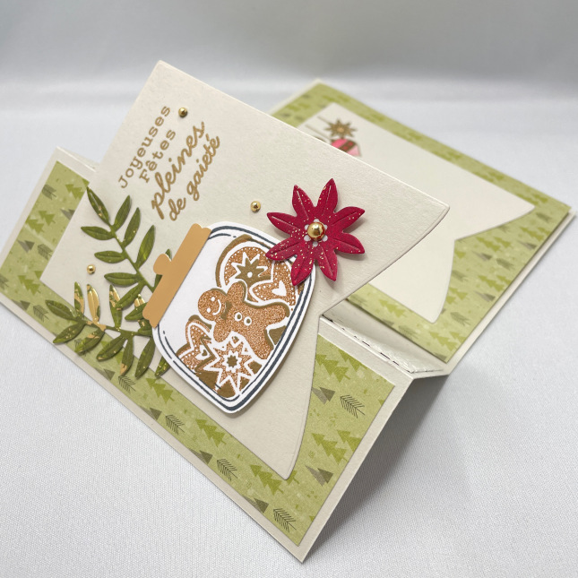 carte zigzag avec pochette cadeau