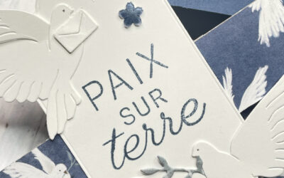 Tutoriel carte à volets verticaux avec bande décorative – Collection Jardin paisible Stampin’ Up!