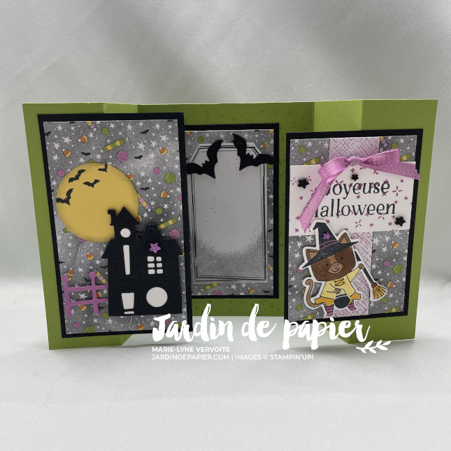 carte zigzag avec pochette cadeau