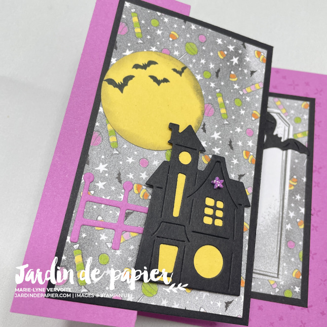 carte zigzag avec pochette cadeau