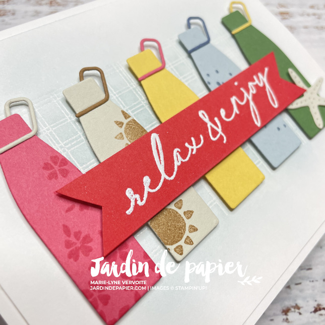 carte zigzag avec pochette cadeau