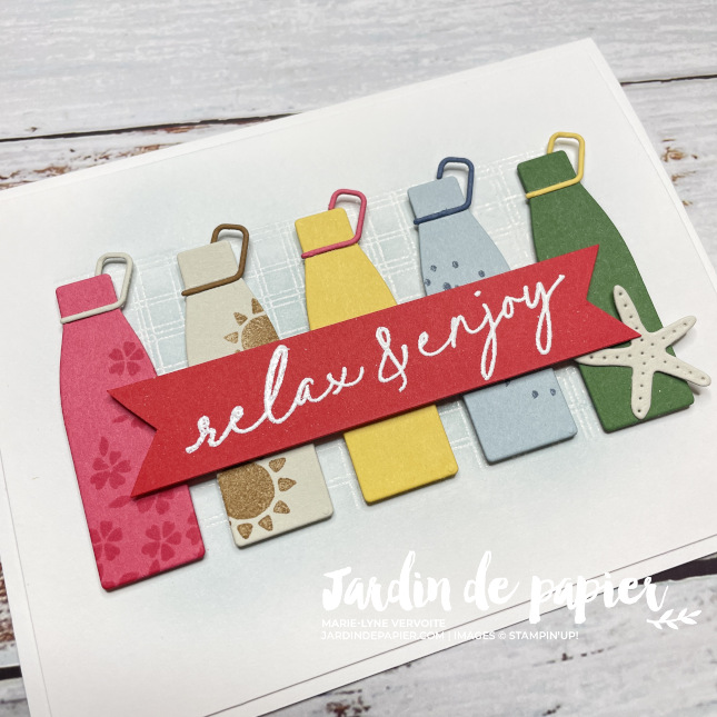 carte zigzag avec pochette cadeau