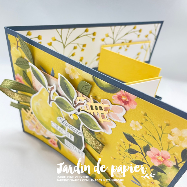 carte zigzag avec pochette cadeau