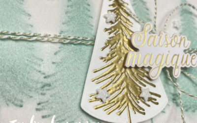 Carte de Noël moderne avec Stampin’ Up! – Technique sur papier velours