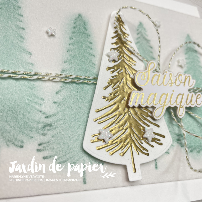 Carte de Noël moderne avec Stampin’ Up! – Technique sur papier velours