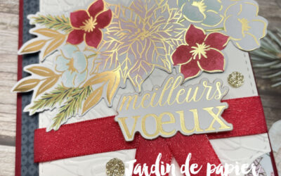 Carte dépliante de Noël – Élégance et tradition pour les Fêtes