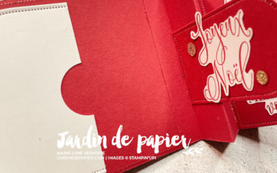 Porte carte-cadeau accordéon de Noël | Tutoriel facile avec la collection Noël moderne Stampin’ Up!