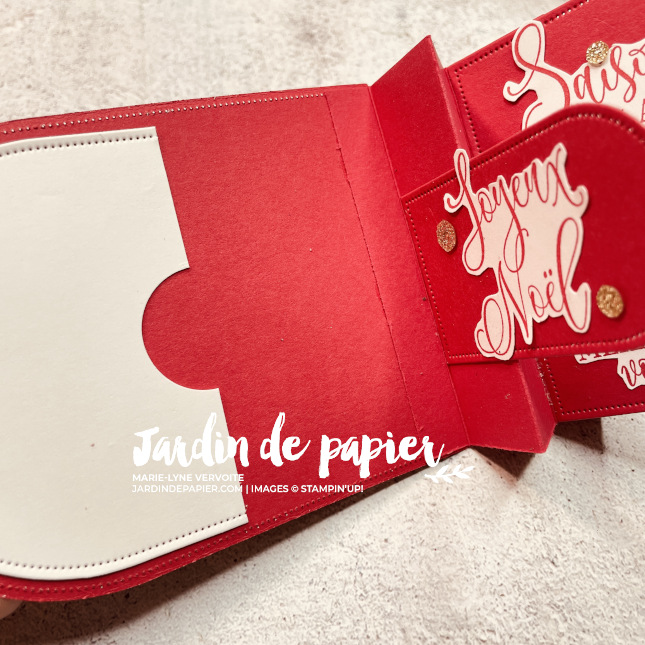 Porte carte-cadeau accordéon de Noël | Tutoriel facile avec la collection Noël moderne Stampin’ Up!