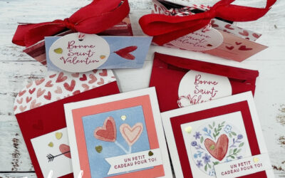 Carte Saint-Valentin & emballage cadeau fait main