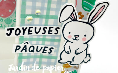 Carte de Pâques à pliage spécial « Insérer et révéler » – Tutoriel Stampin’ Up! avec le lot Panier pour Pâques