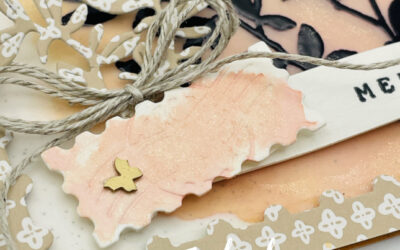 Carte artistique embossage à chaud sur vélin et aquarelle – Technique mixte élégante