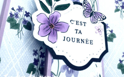 Carte Pop-up Triple Panneau | Une carte spectaculaire avec la collection Rêve de violettes