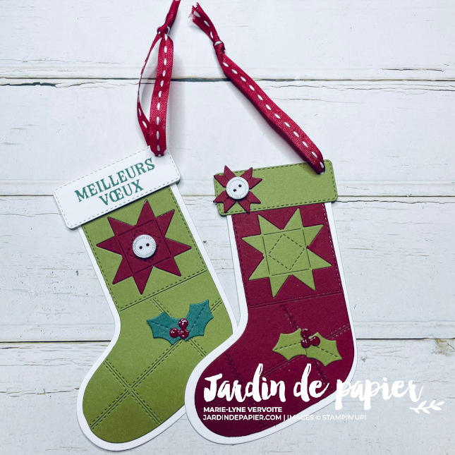 étiquettes de Noël Stampin’ Up!