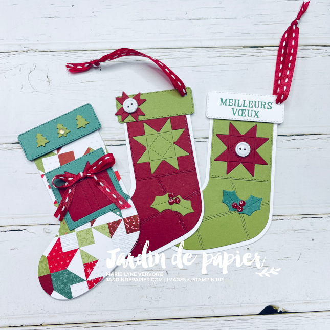 étiquettes de Noël Stampin’ Up!