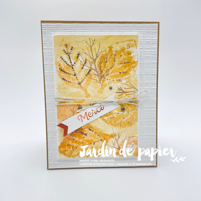 technique aquarelle stampin up